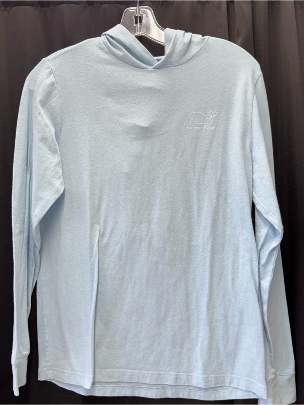 Vineyard Vines Pale Blue Whale Logo Pullover